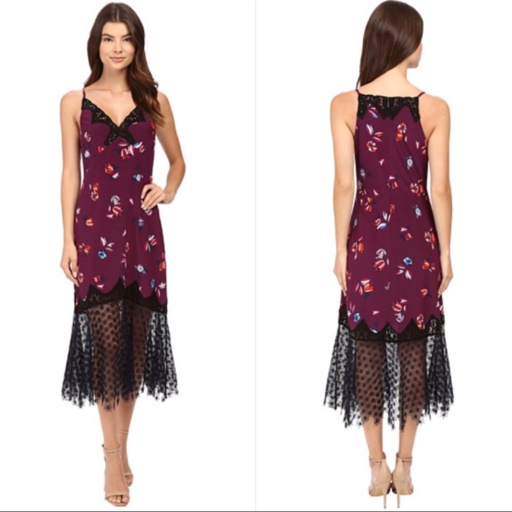 NWT Rebecca Taylor Silk Bellflower Slip Dress